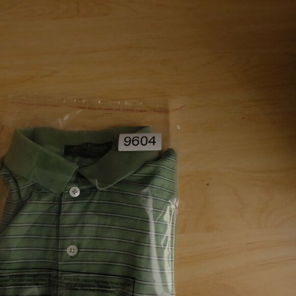 Amen Corner Polo Mens Medium Green Striped Masters Short Sleeve Pima Cotton Golf - Picture 8 of 8